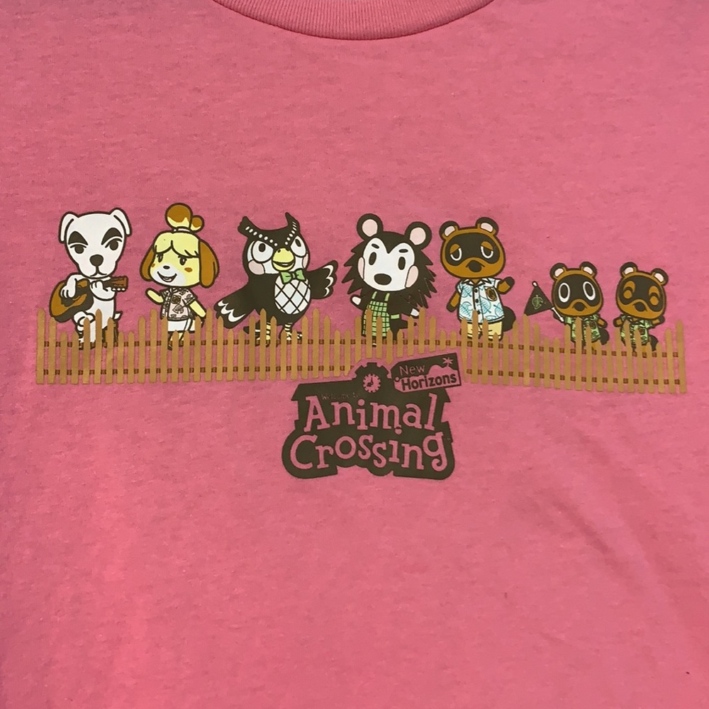 Animal Crossing xl size 15-17 shirt pink t shirt - Picture 2 of 4